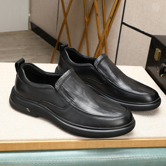 Men's Super Soft Loose Comfortable Spring Slip-on Men's Casual Leather Shoes