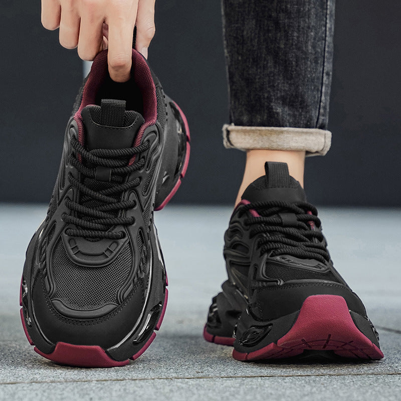Men's Winter Cushion Damping Running Thick Sole Increased Pure Men's Sports Shoes