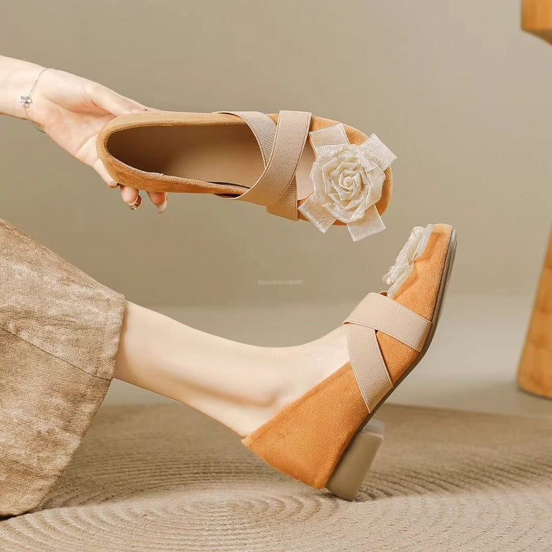 Cross Strap Ballet Female Small Height Women's Fashion Shoes