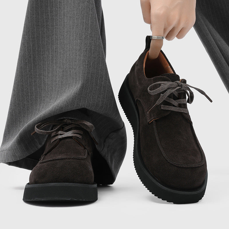 Men's High-grade Versatile Fashion Derby Commuter Elevator Wild Big Men's Shoes