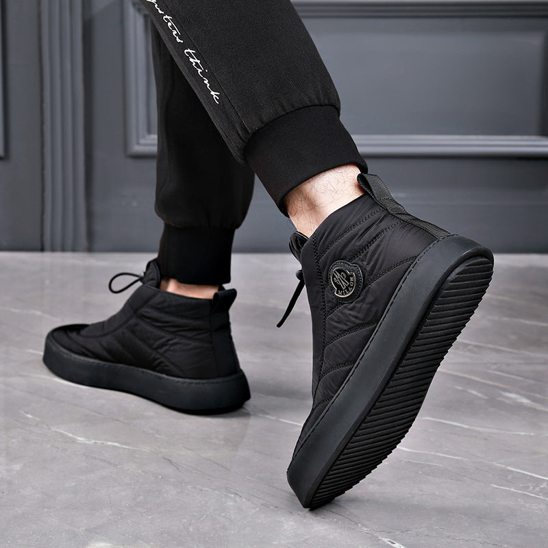 Men's Fleece Lined Padded Warm Keeping Fashion Simple Casual Shoes