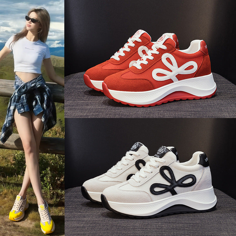 Women's Thick Bottom Height Increasing Insole Dad Breathable Casual Shoes