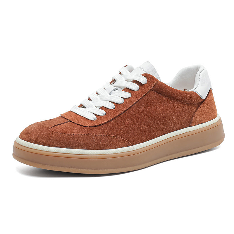 Men's First Layer Cowhide Simplicity Light Cow Suede Genuine Men's Casual Shoes