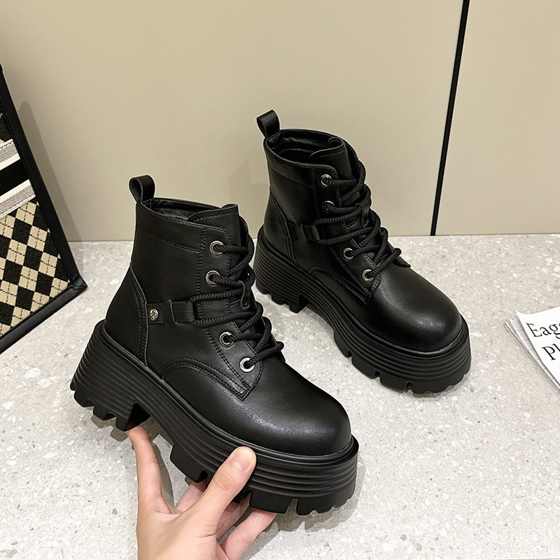 Women's For Fleece Lined Retro Thick Bottom Boots