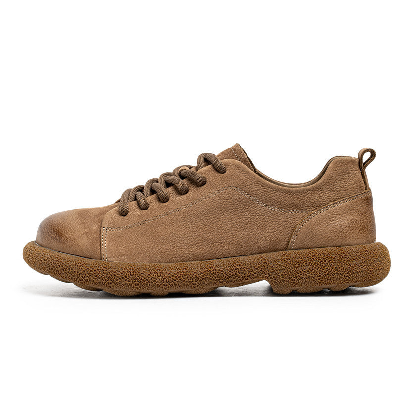 Men's Genuine England Style Retro Platform Soft Leather Shoes