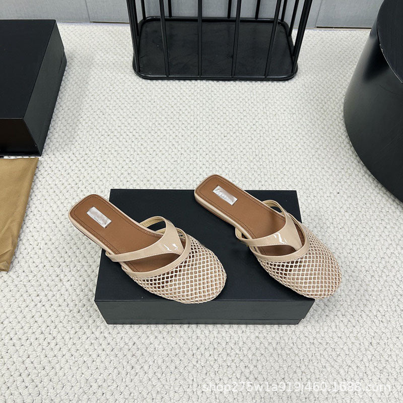 Women's Outdoor Summer Beach Genuine Flip-flops Flat Slippers