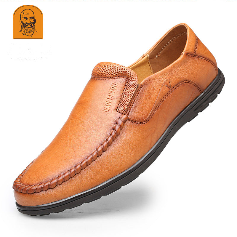 Men's Business Breathable Soft Bottom Green Slip-on Boots