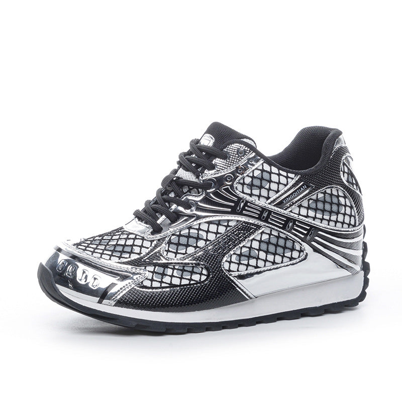 Women's Increasing Insole Dad Rubber Net Surface Breathable Women's Casual Shoes