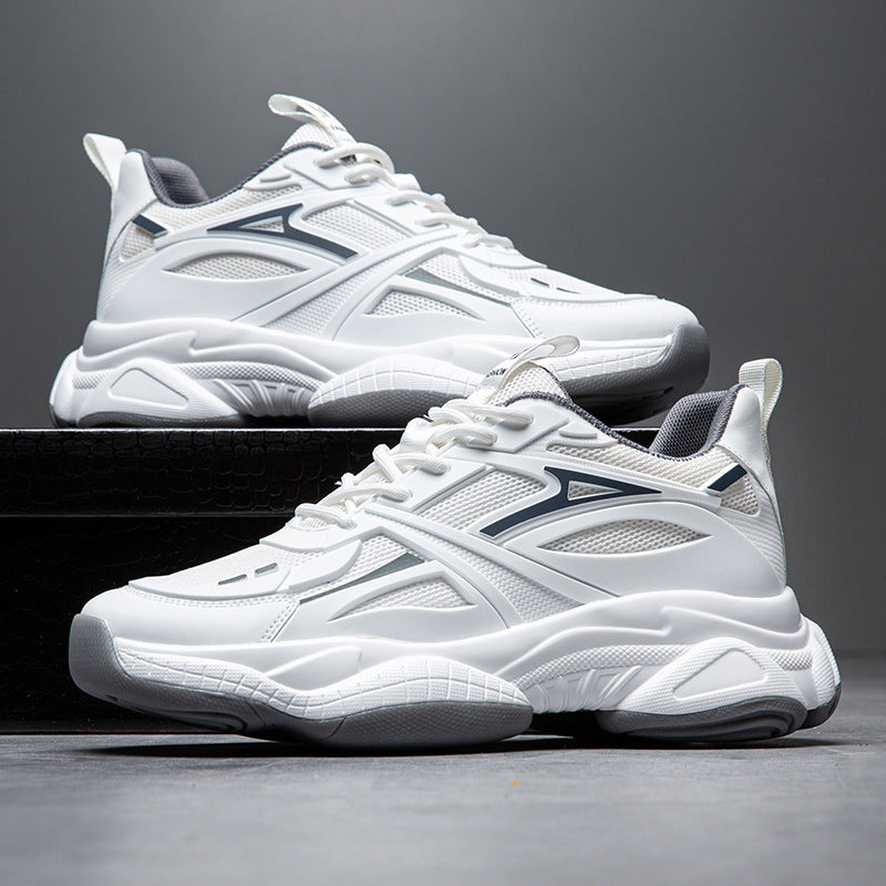 Men's Large Size Spring White Dad Fashion Men's Casual Shoes