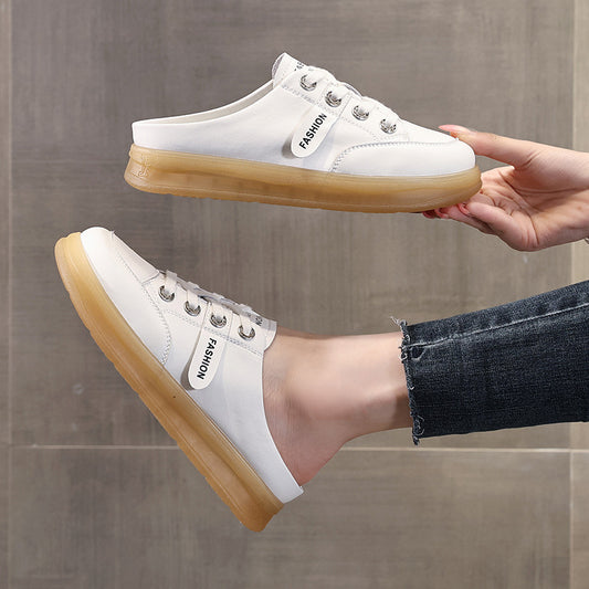 Women's Genuine Outdoor Flat Versatile White Casual Shoes