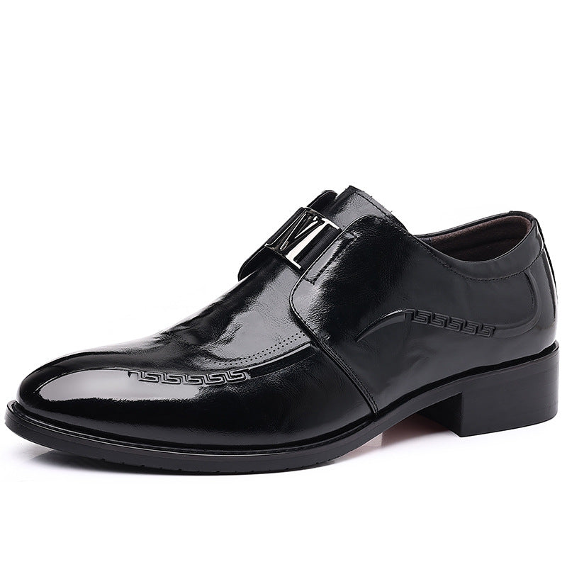 Men's Layer Cowhide Business Formal Wear Breathable Leather Shoes