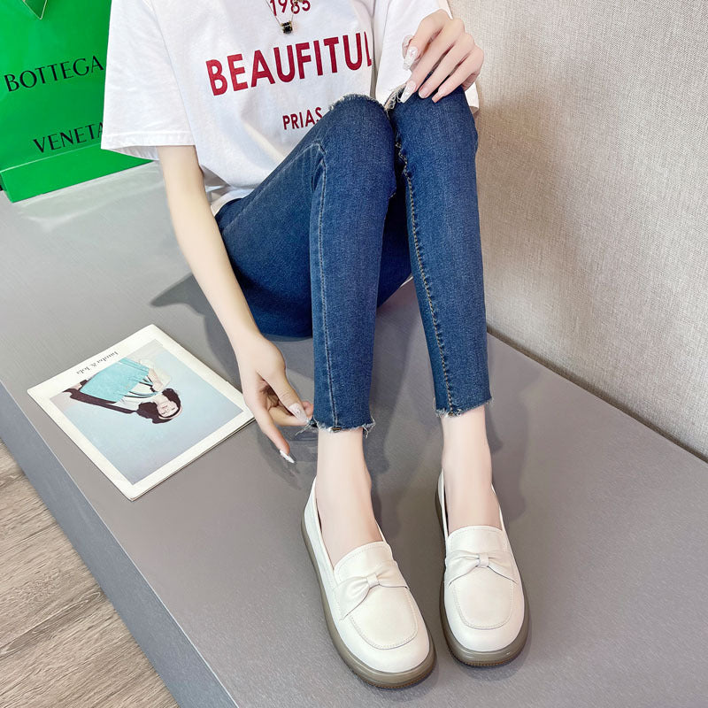 Women's Genuine Soft Bottom White Super Top Layer Cowhide Women's Casual Shoes