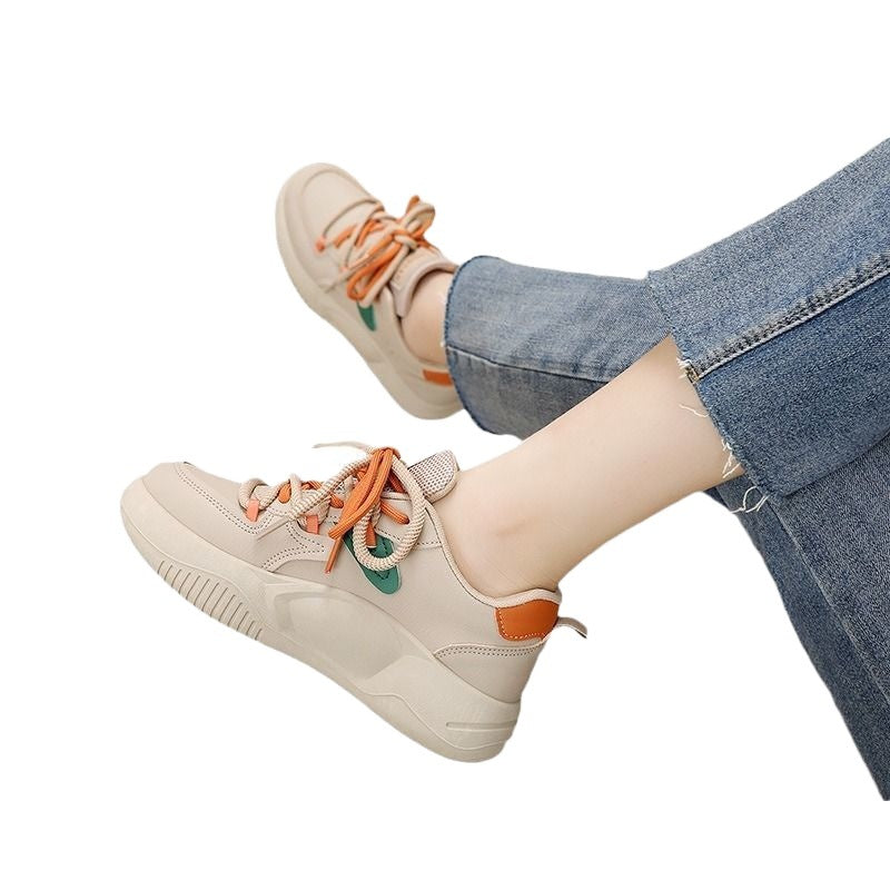 Women's Genuine Platform White Dad Spring Sneakers