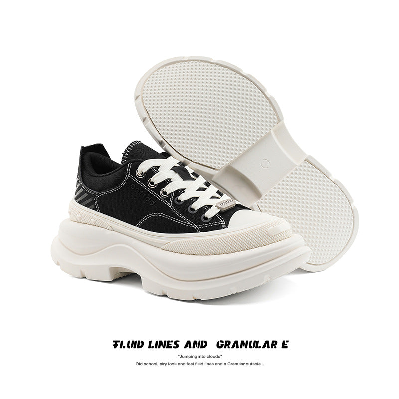 Thick-soled Autumn Small Heightened Platform Light Canvas Shoes