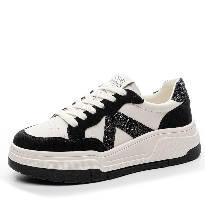 Women's Flat Comfortable Lace Up Sports Board Sneakers