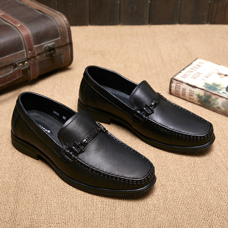 Men's Autumn Genuine Comfortable Low Slip-on Flat Casual Shoes