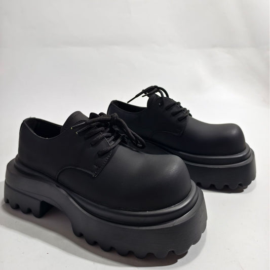 Men's Bottom Derby Fashion British Black Big Men's Casual Shoes
