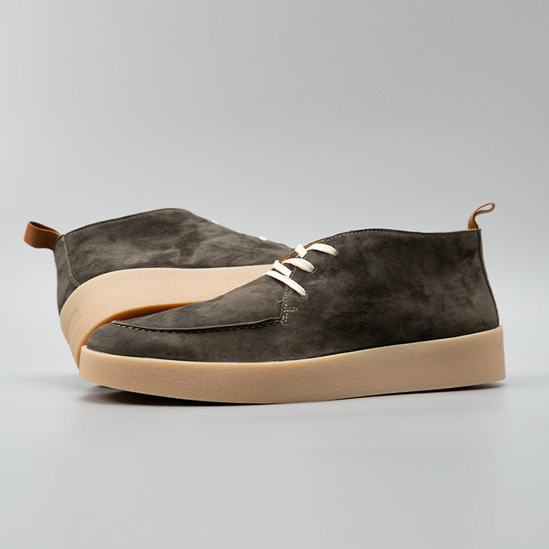 Men's Clay Brown Fashion Versatile Retro British Leather Shoes