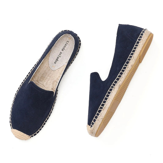 Round Head Leisure Pumps Cow Suede Casual Shoes