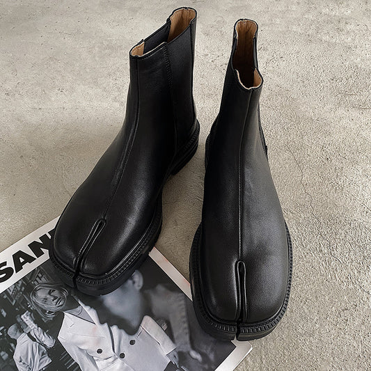 Women's & Men's Horseshoe Slip On British Style Chelsea Men's Casual Leather Shoes