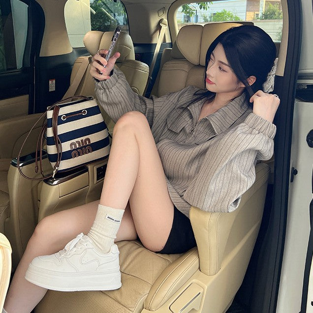 Women's Genuine Korean Style Thick Bottom Heightened Easy Wear Autumn Breathable Women's Board Shoes