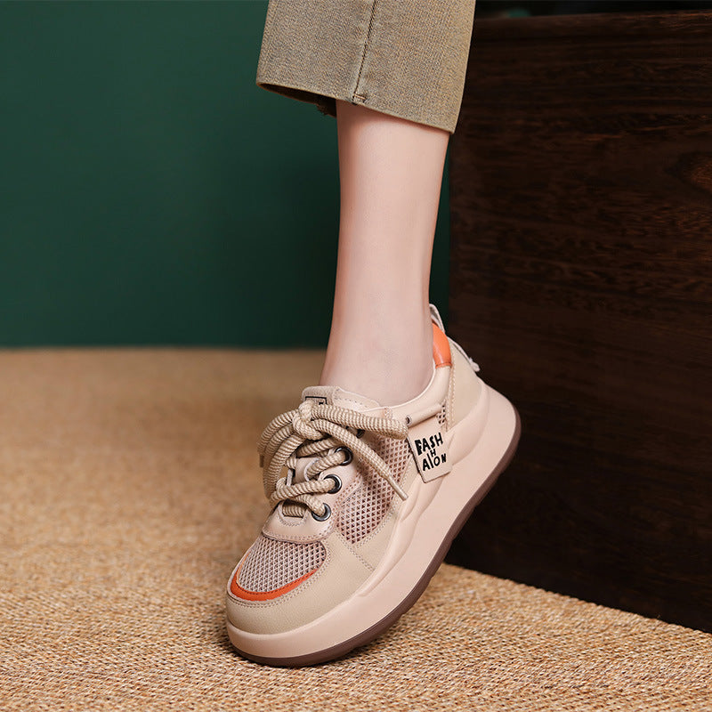 Women's Bottom Summer Thin Mesh Breathable Platform Women's Casual Shoes