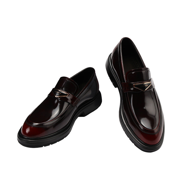 Men's Formal Metal Buckle Trendy Retro Business Casual Shoes