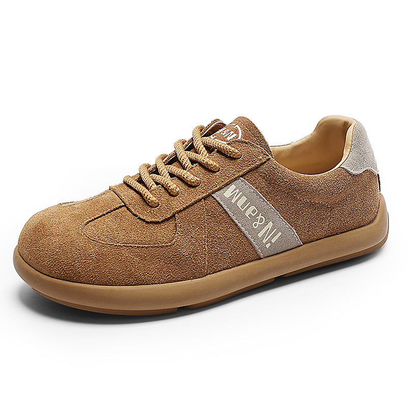 Women's German Training Spring Matte Round Toe Lace Color Casual Shoes