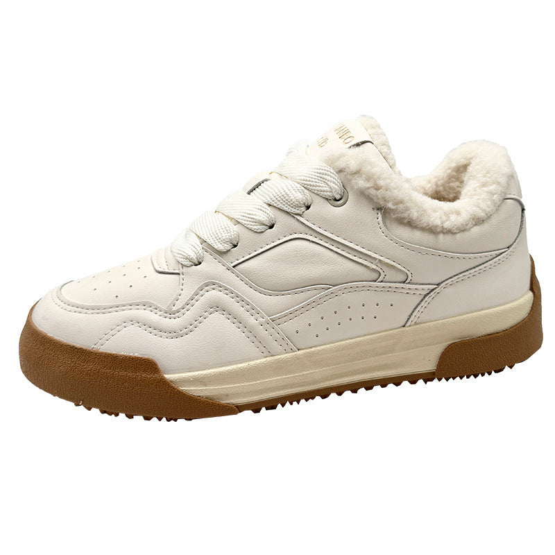 Men's Plus Veet Platform White Skate Bread Sneakers