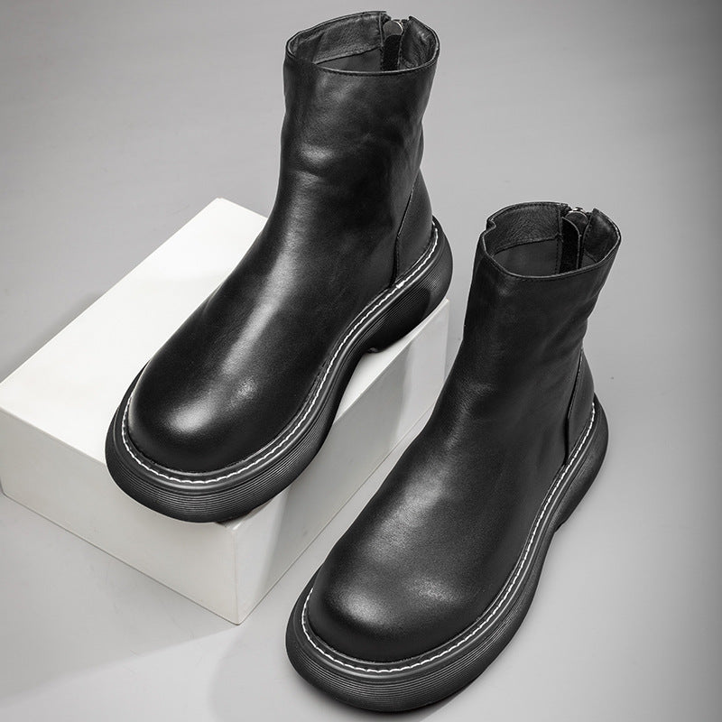 Men's Platform Chelsea Short Trendy Fashion British Style Boots