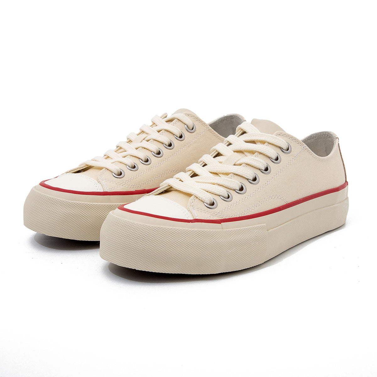 Men's White Thick Bottom Breathable Increased Low Trendy Men's Board Shoes