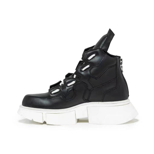 Men's Genuine Platform Elevator Ankle Live Broadcast Boots