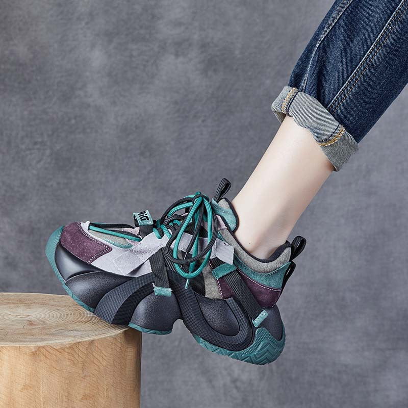 Women's Platform Fashion High Dad Retro Travel Women's Casual Shoes