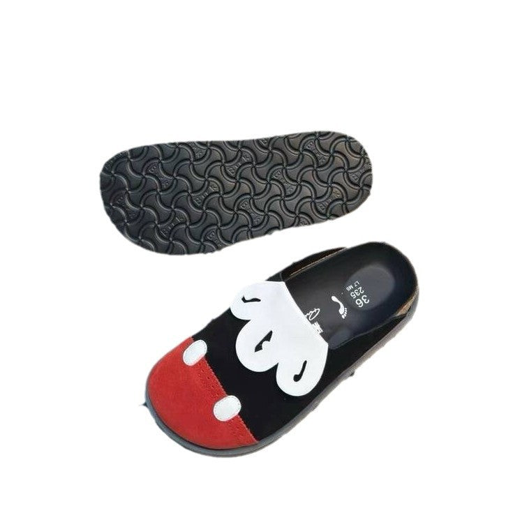Women's Toe Outer Wear Slip-on Thick Bottom Slippers