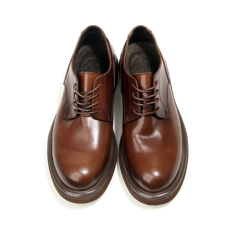Men's British Top Layer Cowhide Handmade Retro Leather Shoes