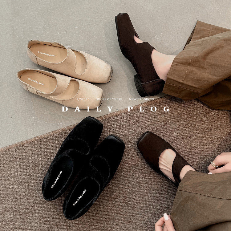 Outer First Layer Ballet Soft Cowhide Bottom Women's Fashion Shoes