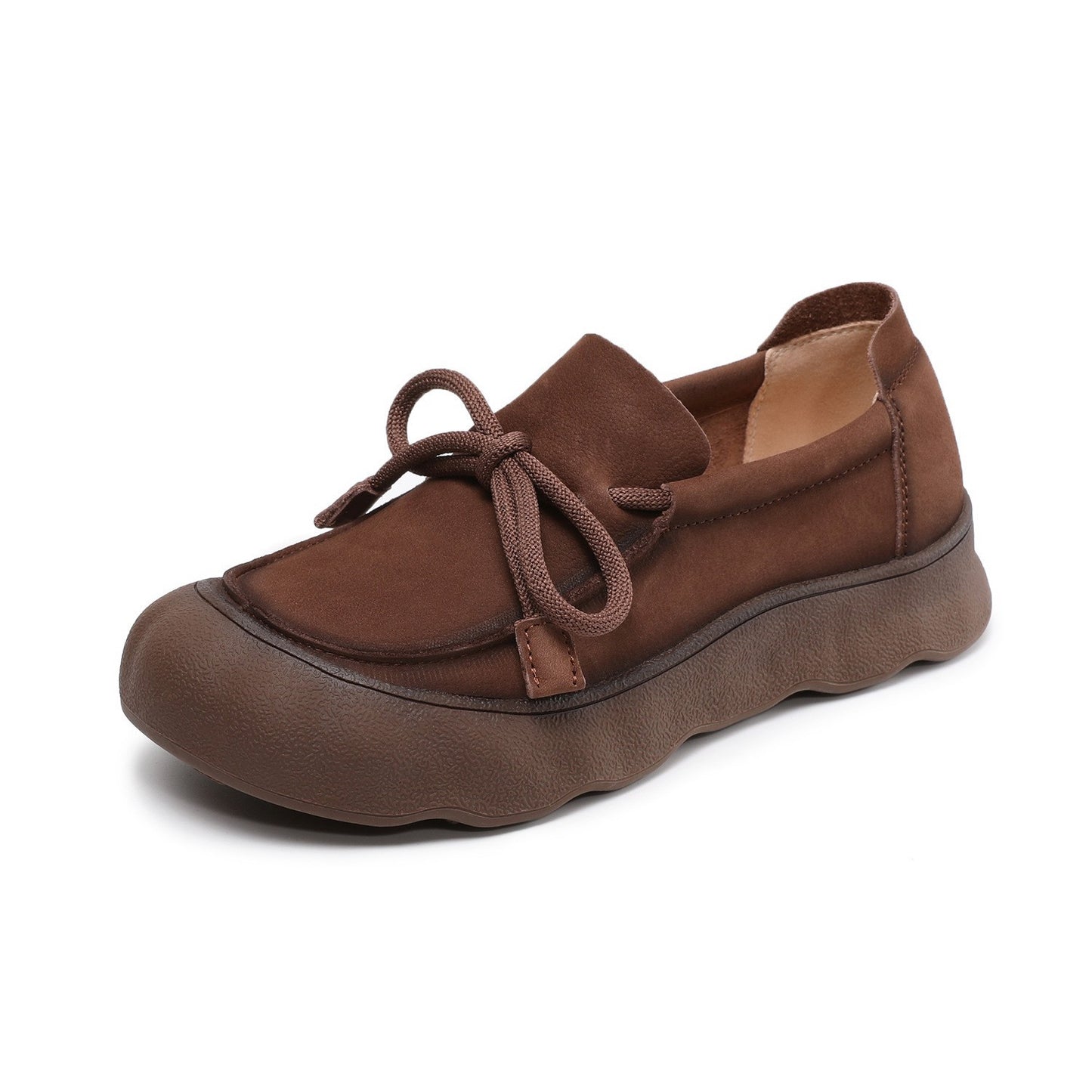 Women's Comfortable Genuine Shallow Mouth Round Toe Women's Casual Shoes