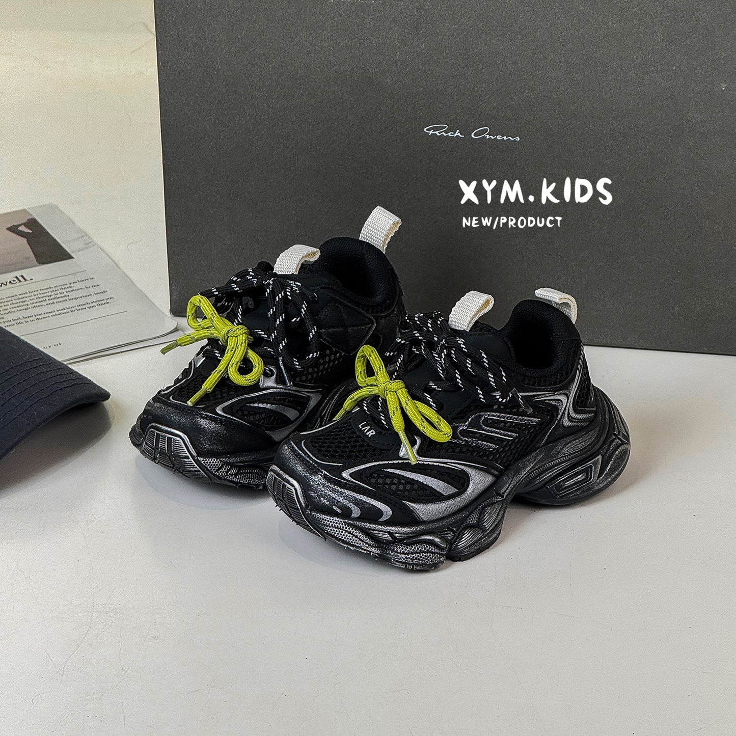 Children's Summer Trendy Brushed Double Single Mesh Thick Children's Sports Shoes