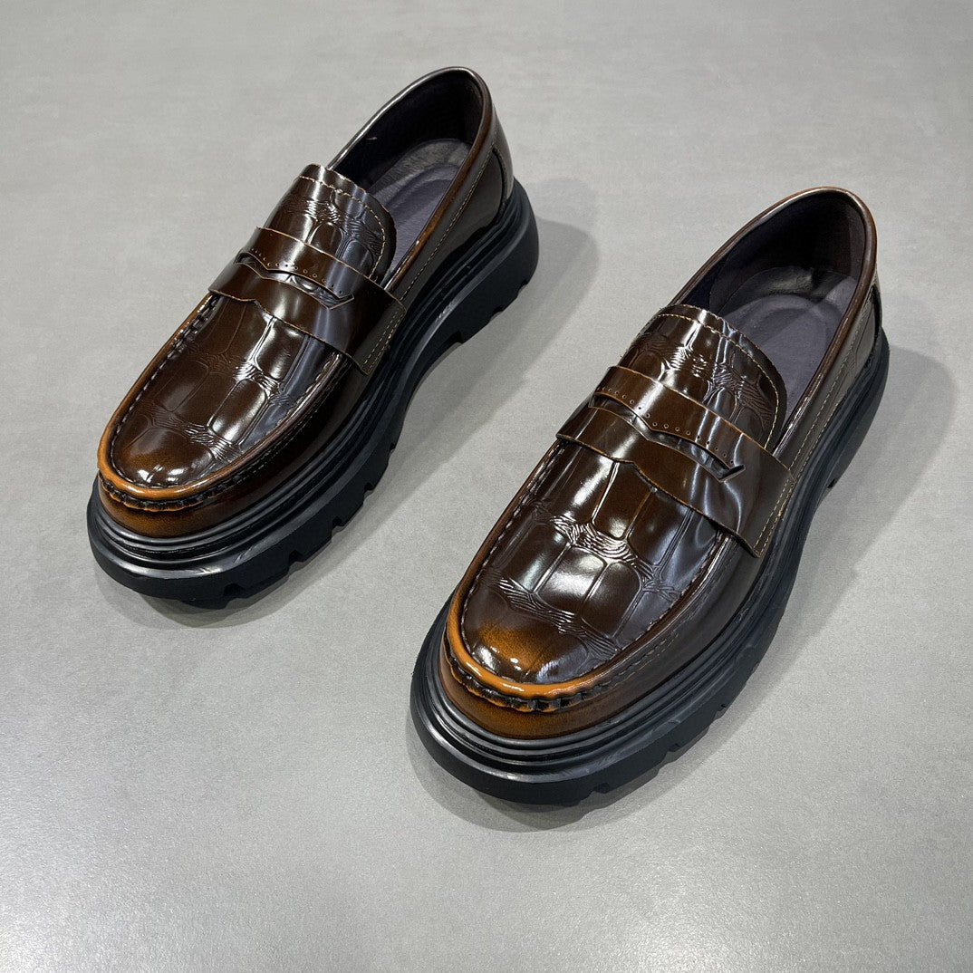 Men's Layer Cowhide Platform Formal British Lightweight Tods Business Loafers/doug Shoes
