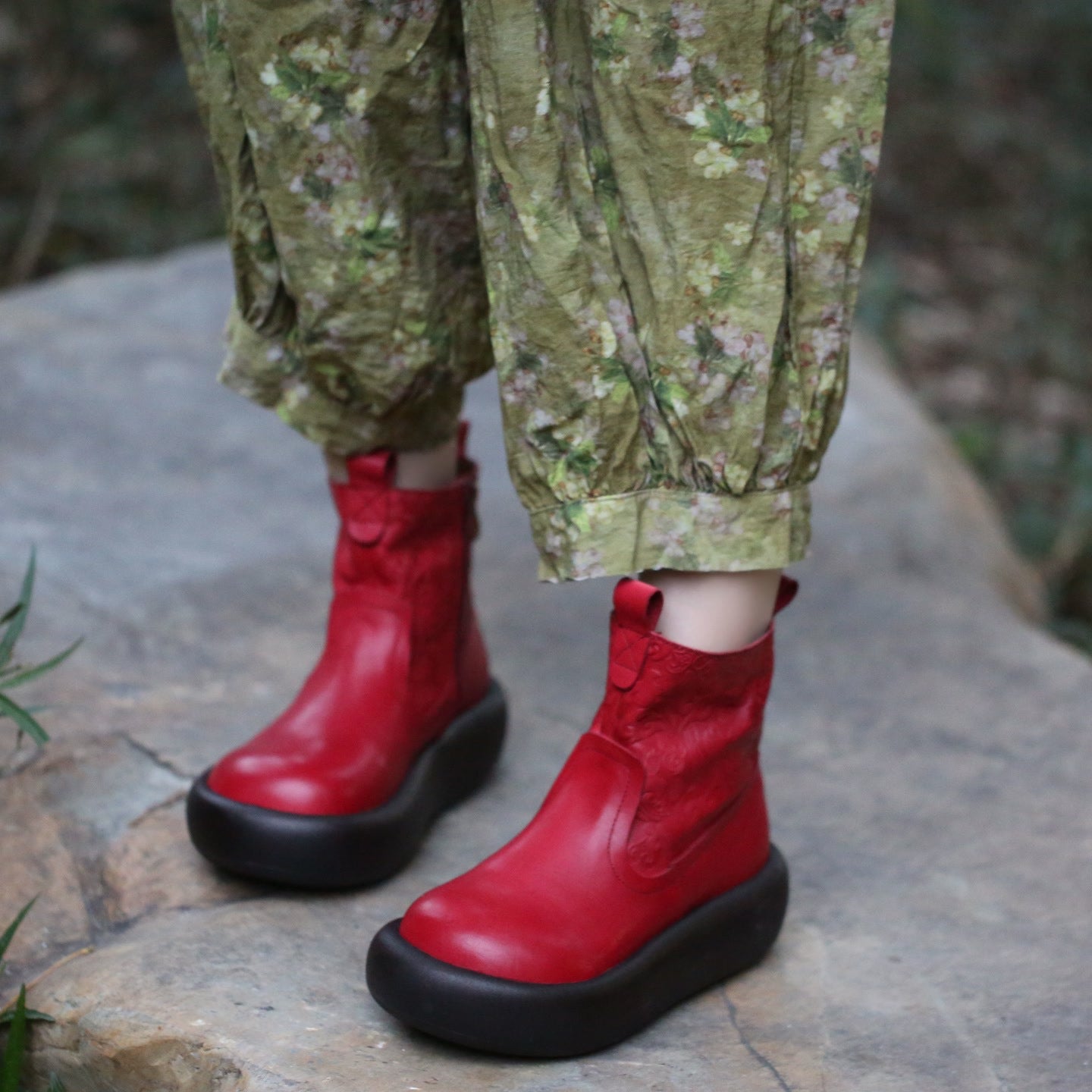 Top Layer Cowhide Light Bread Bottom Boots