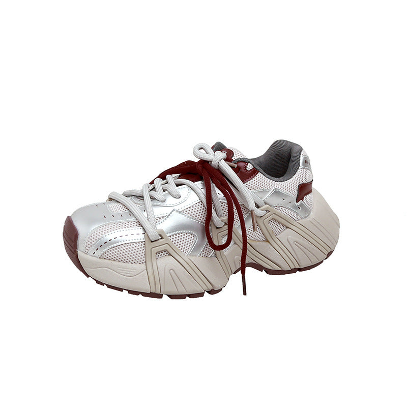 Women's Height Increasing Retro Mandarin Duck With Platform Women's Sports Shoes