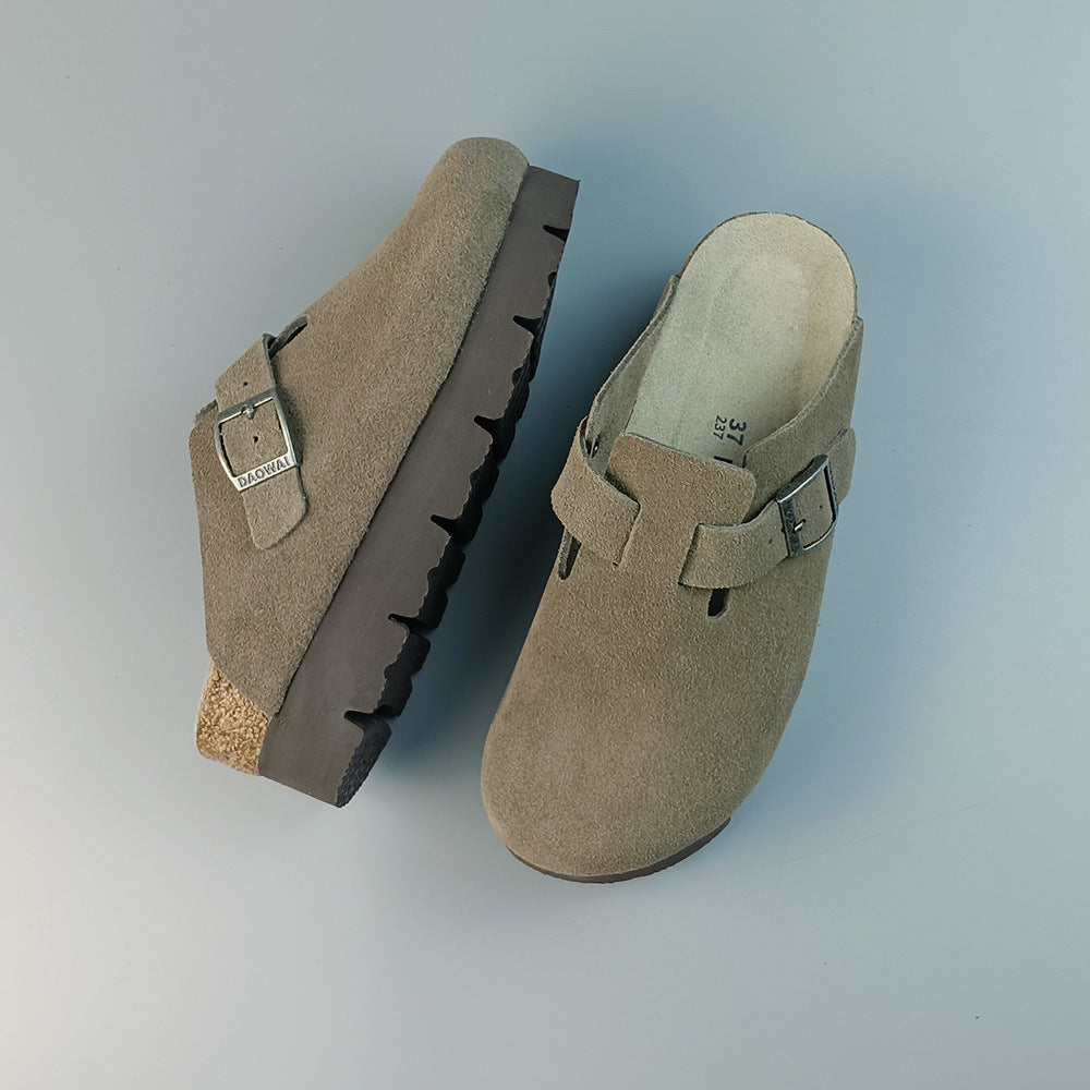 Women's Thick-soled Height Increasing College Box Comfortable Slippers