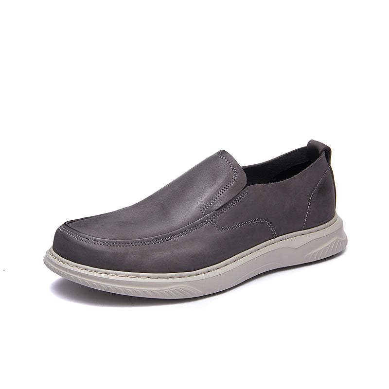 Men's Soft Smooth Frosted Slip-on Round Toe Casual Shoes
