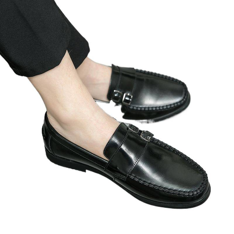 Fashionable Style Business Breathable Slip-on Lazy Men's Casual Leather Shoes