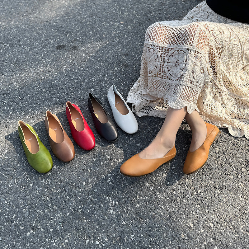 Women's Spring Genuine Summer Flat Temperament Wild Women's Fashion Shoes