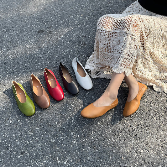 Women's Spring Genuine Summer Flat Temperament Wild Women's Fashion Shoes