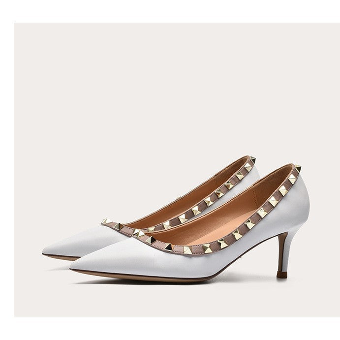 Women's Korean Patent French Nude Low-cut Stilettos Women's Shoes