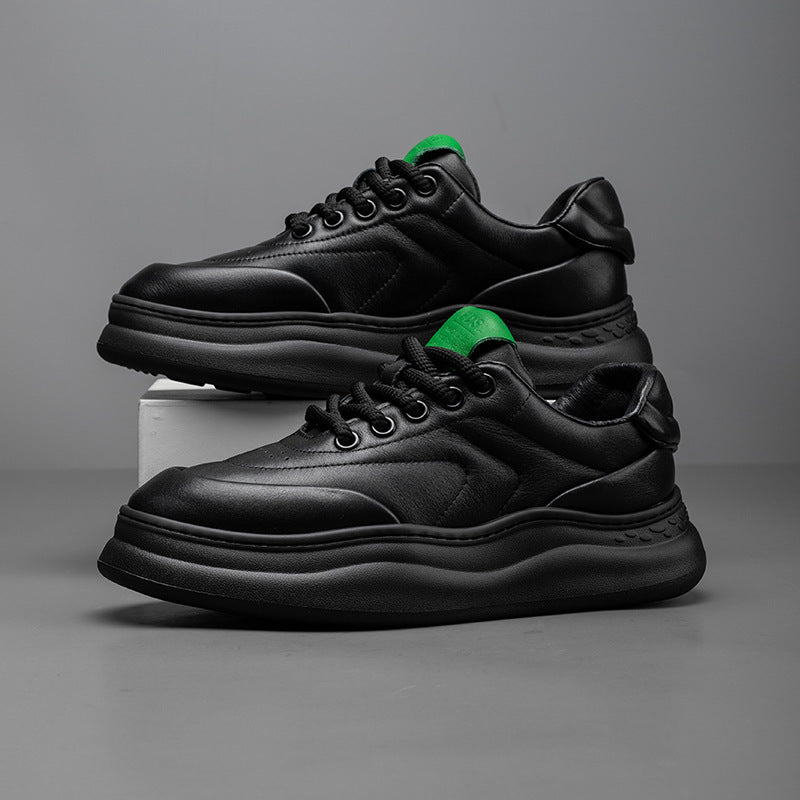 Men's Autumn Lightweight Platform White Sports Casual Shoes