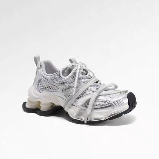 Women's Lin Yun Particle Dad Old Platform Mesh Elevator Women's Board Shoes