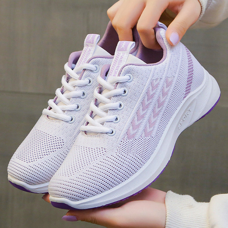 Women's Mesh Surface Hollowed Summer Pumps Running Sneakers